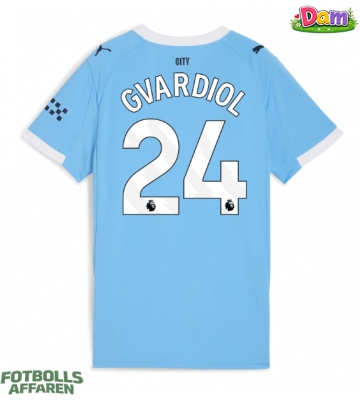 Manchester City Josko Gvardiol #24 Hemmatröja Kvinnor 2025-26 Kortärmad